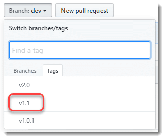 selecting a tag in dropdown