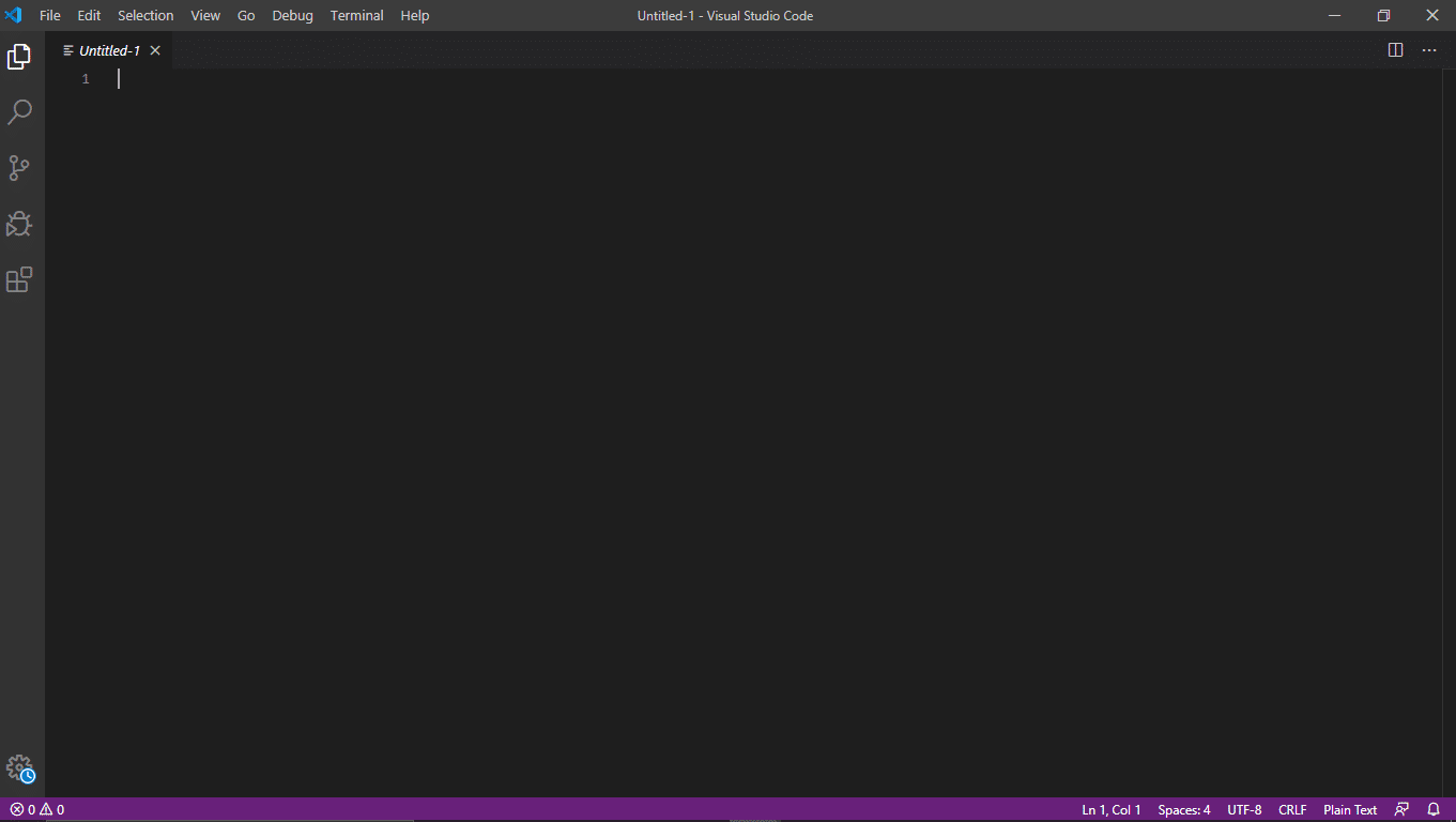 Visual Studio Screen